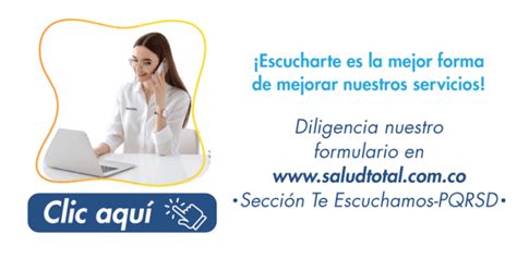 cita laboratorio salud total|Canales virtuales y de autogestión